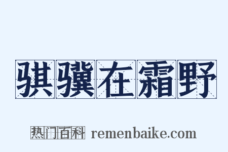 骐骥在霜野是什么意思的图片